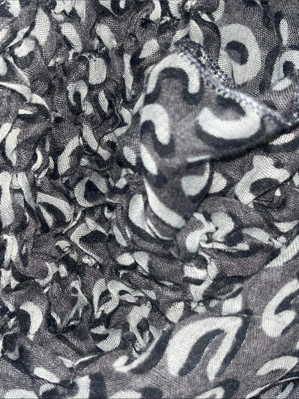 a new day Black & White Leopard-Print Lightweight Scarf S80